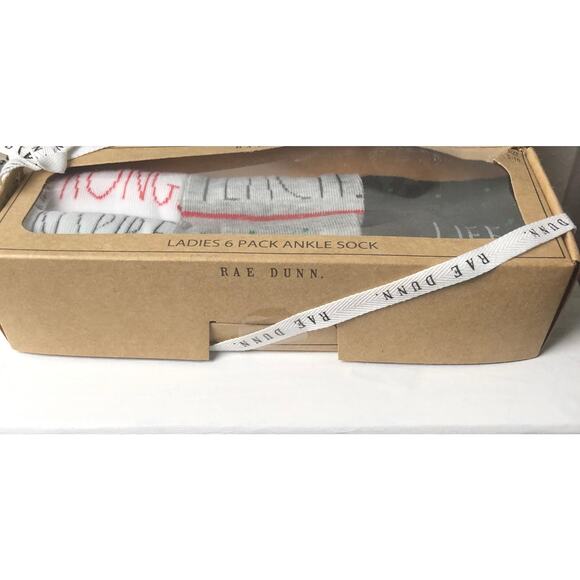 Rae Dunn Teacher Appreciation 6 Pack Ankle Sock Gift Set Pack - Picture 5 of 9
